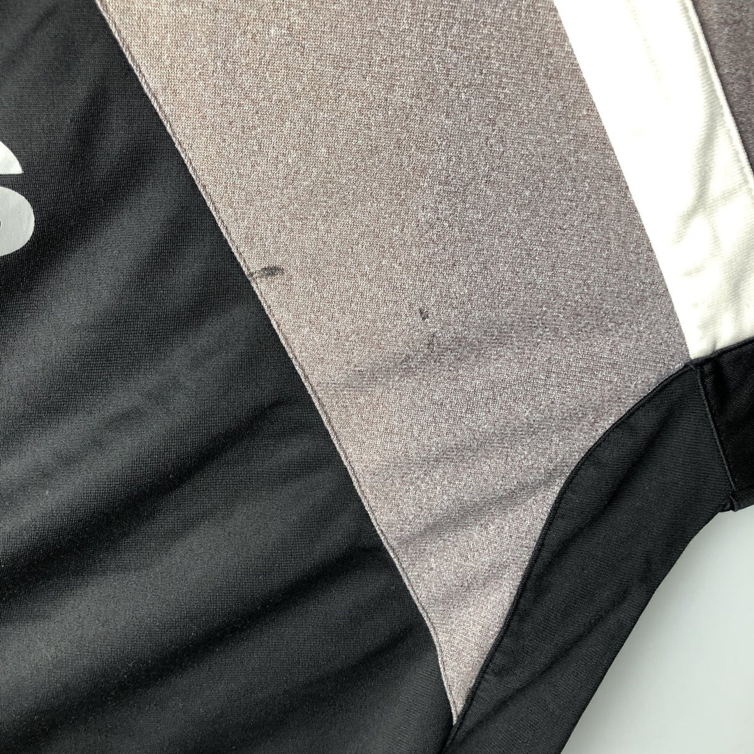 Vintage 90'S Adidas track jacket with back print, size M, men's polyester black type Vintage Second Hand