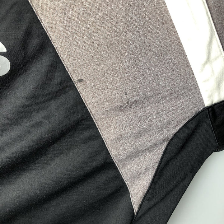 Vintage 90'S Adidas track jacket with back print, size M, men's polyester black type Vintage Second Hand