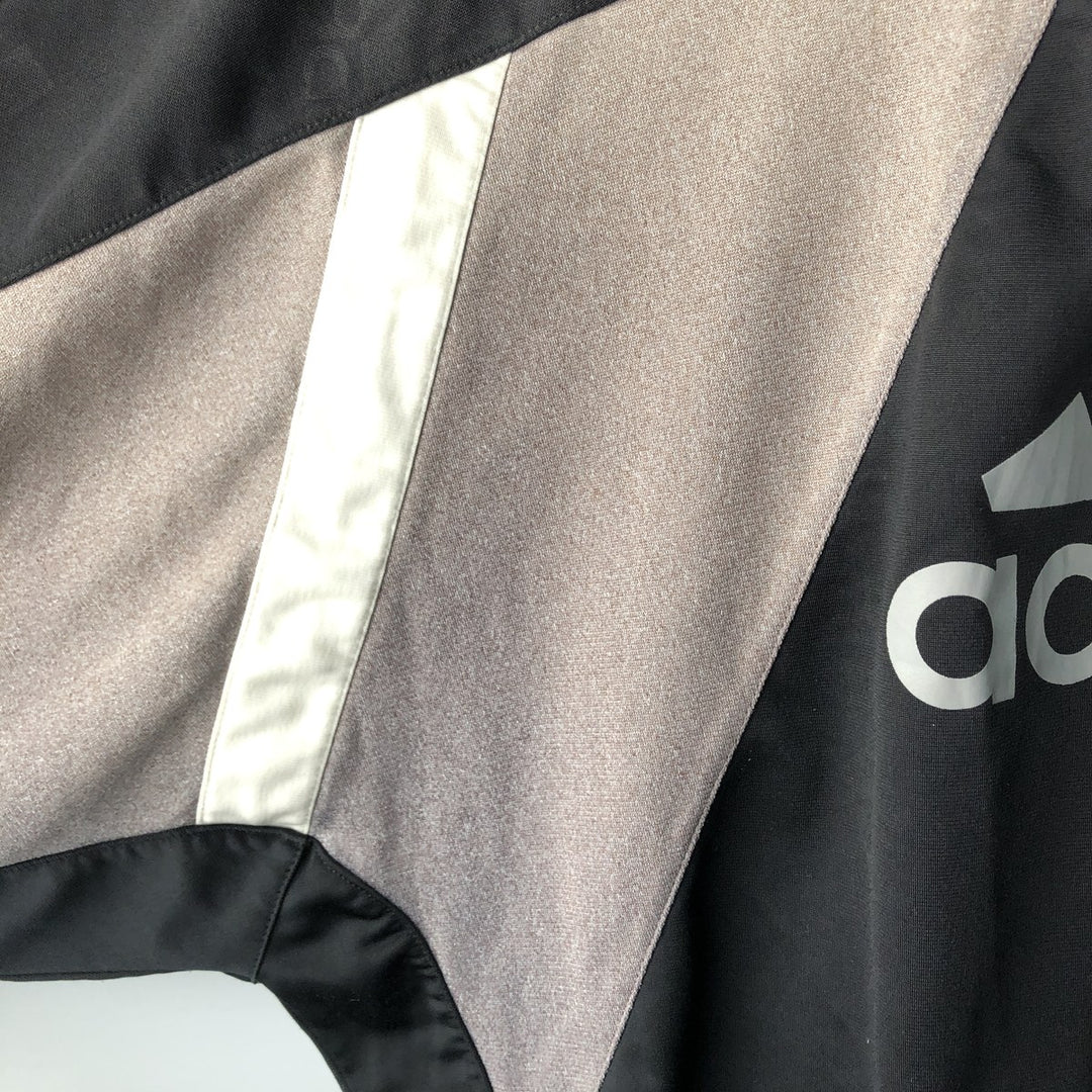 Vintage 90'S Adidas track jacket with back print, size M, men's polyester black type Vintage Second Hand