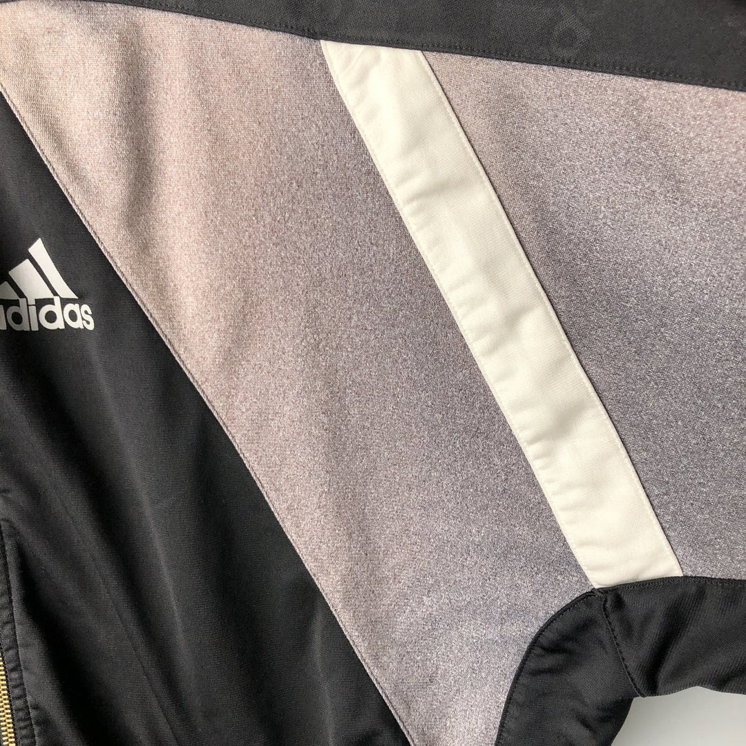 Vintage 90'S Adidas track jacket with back print, size M, men's polyester black type Vintage Second Hand