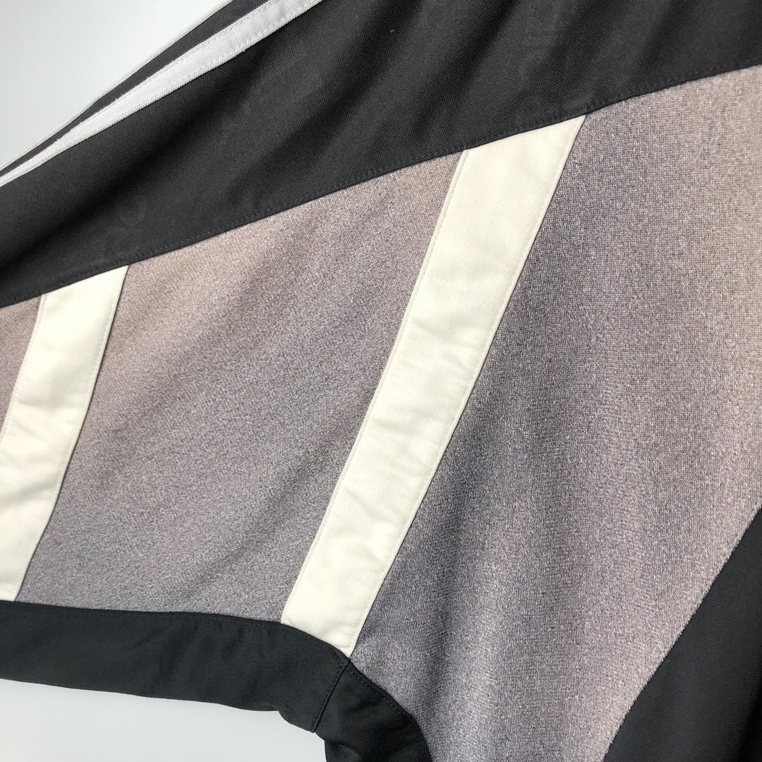 Vintage 90'S Adidas track jacket with back print, size M, men's polyester black type Vintage Second Hand