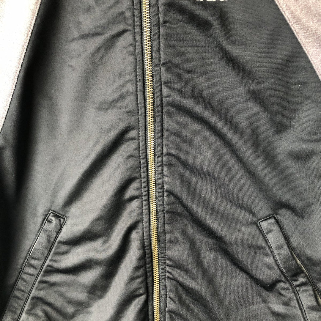 Vintage 90'S Adidas track jacket with back print, size M, men's polyester black type Vintage Second Hand