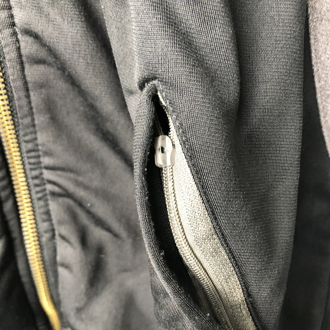 Vintage 90'S Adidas track jacket with back print, size M, men's polyester black type Vintage Second Hand