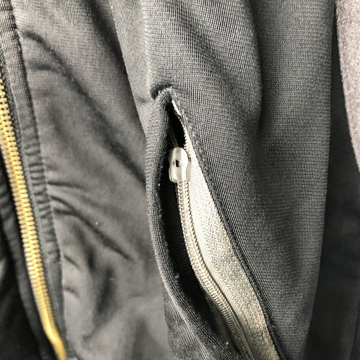 Vintage 90'S Adidas track jacket with back print, size M, men's polyester black type Vintage Second Hand