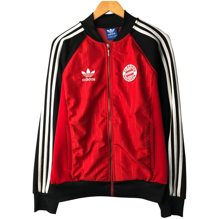 Adidas Originals Bundesliga Bayern Munich Track Jacket, Men's Medium polyester red type Vintage Second Hand