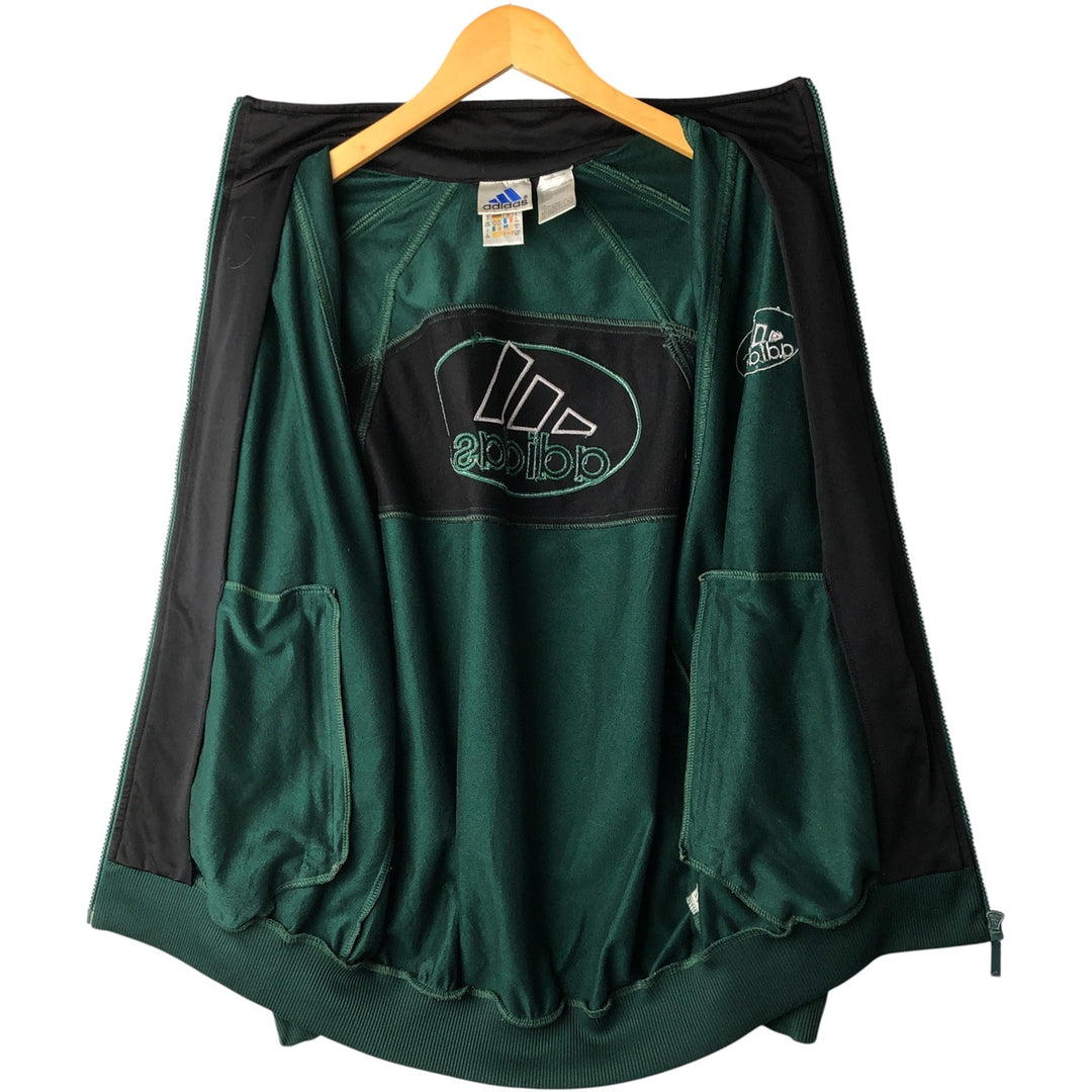 90'S Adidas Back Logo Jersey Track Jacket Men's S Size Vintage polyester green type Vintage Second Hand