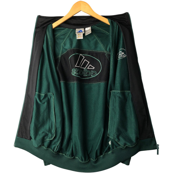 90'S Adidas Back Logo Jersey Track Jacket Men's S Size Vintage polyester green type Vintage Second Hand