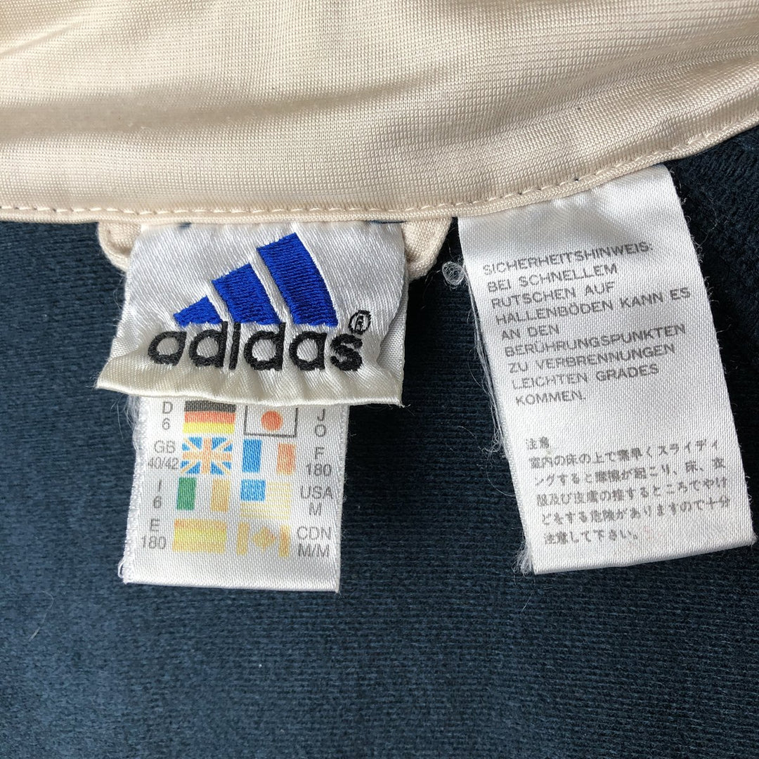 Vintage 90'S Adidas track jacket with back logo, size M, men's polyester green type Vintage Second Hand