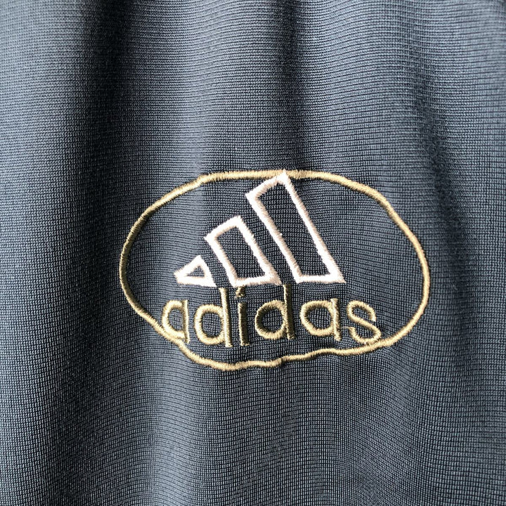 Vintage 90'S Adidas track jacket with back logo, size M, men's polyester green type Vintage Second Hand