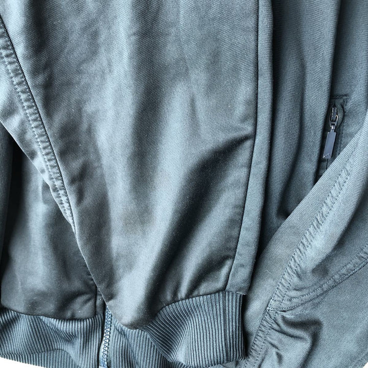 Vintage 90'S Adidas track jacket with back logo, size M, men's polyester green type Vintage Second Hand