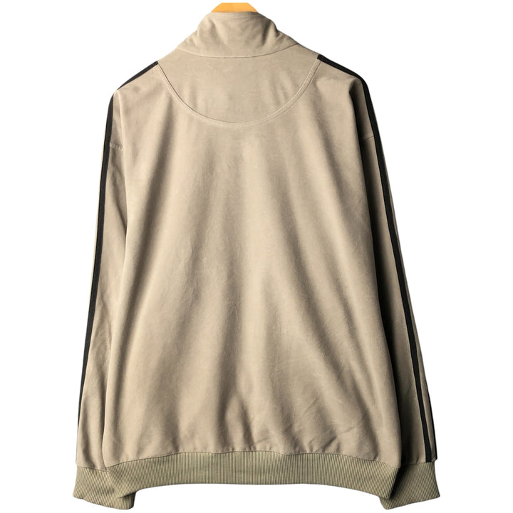 Vintage 90'S Adidas Velour Jersey Track Jacket, Men's Size L polyester Beige type Vintage Second Hand