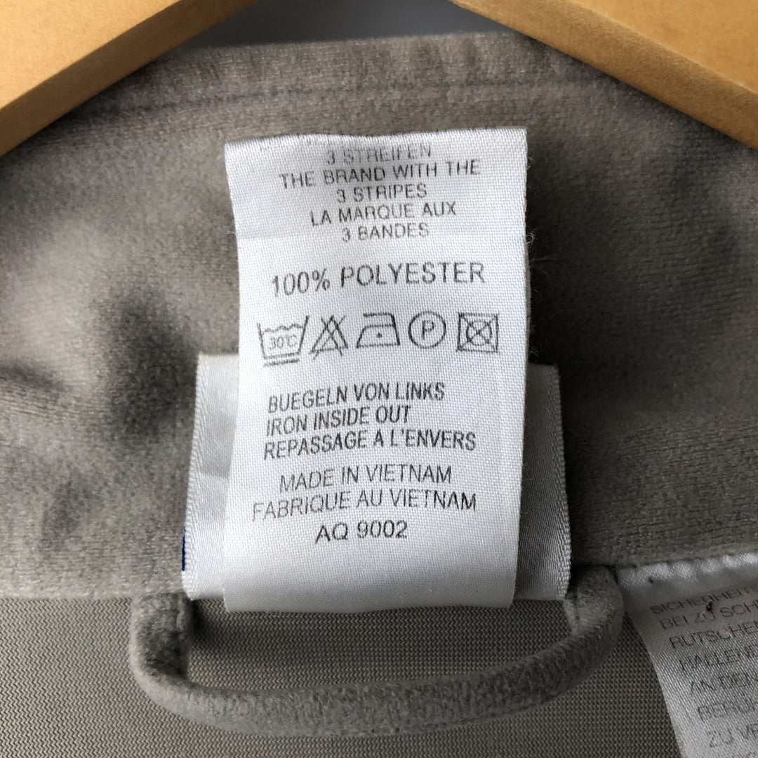 Vintage 90'S Adidas Velour Jersey Track Jacket, Men's Size L polyester Beige type Vintage Second Hand