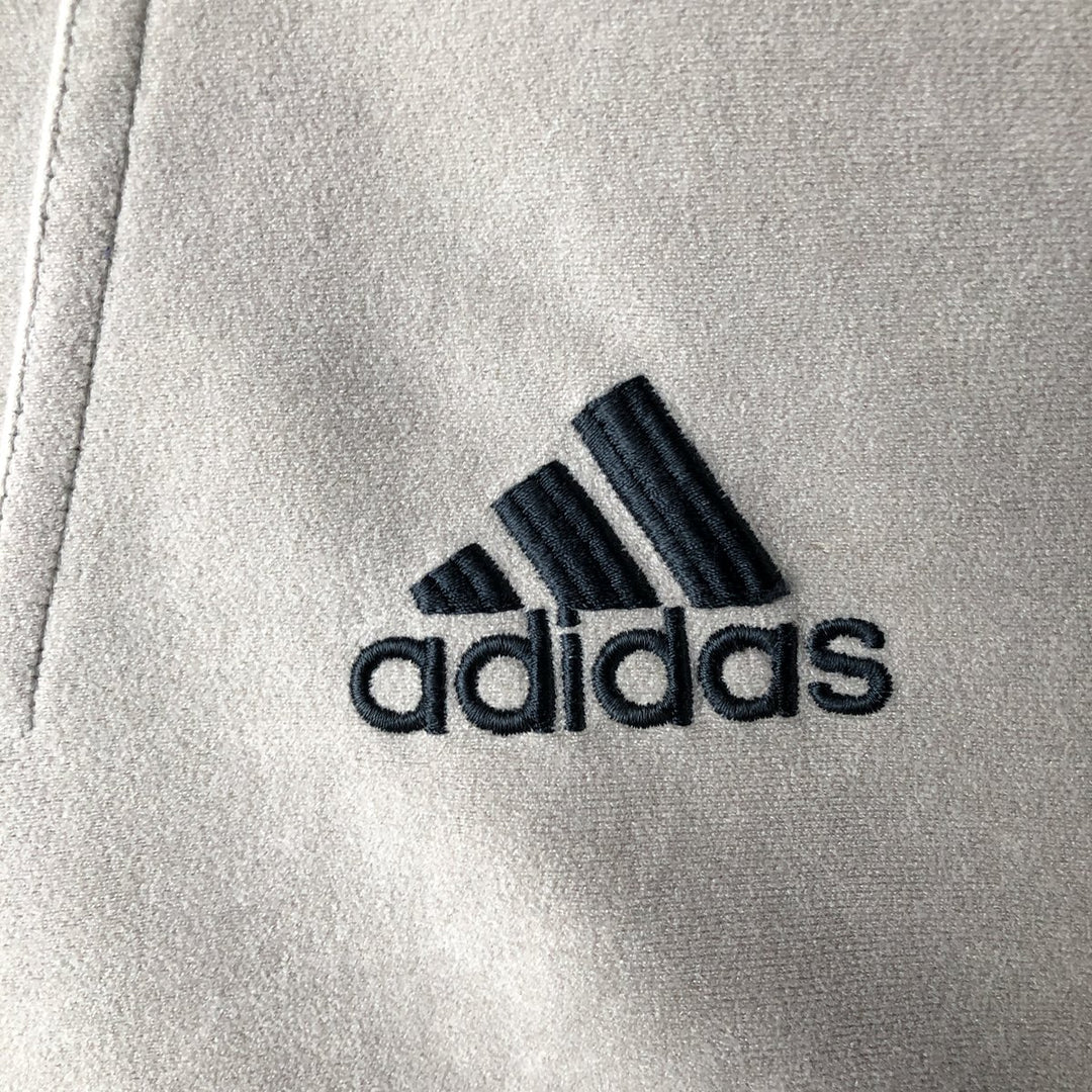 Vintage 90'S Adidas Velour Jersey Track Jacket, Men's Size L polyester Beige type Vintage Second Hand