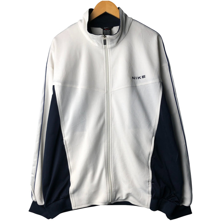90'S Nike Jersey Track Jacket Men's XL Vintage polyester white type Vintage Second Hand