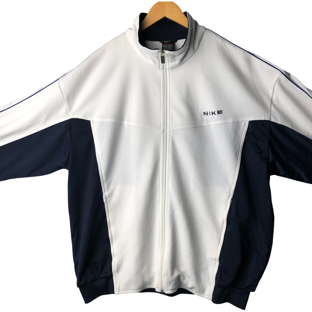 90'S Nike Jersey Track Jacket Men's XL Vintage polyester white type Vintage Second Hand