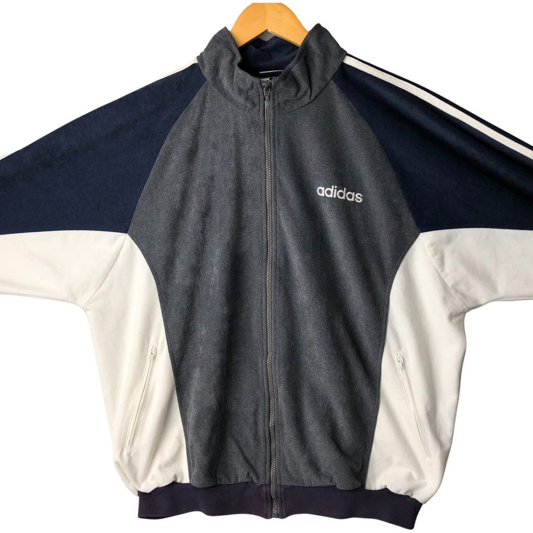 Vintage 90'S Adidas pile jersey, size M, men's Nylon gray type Vintage Second Hand