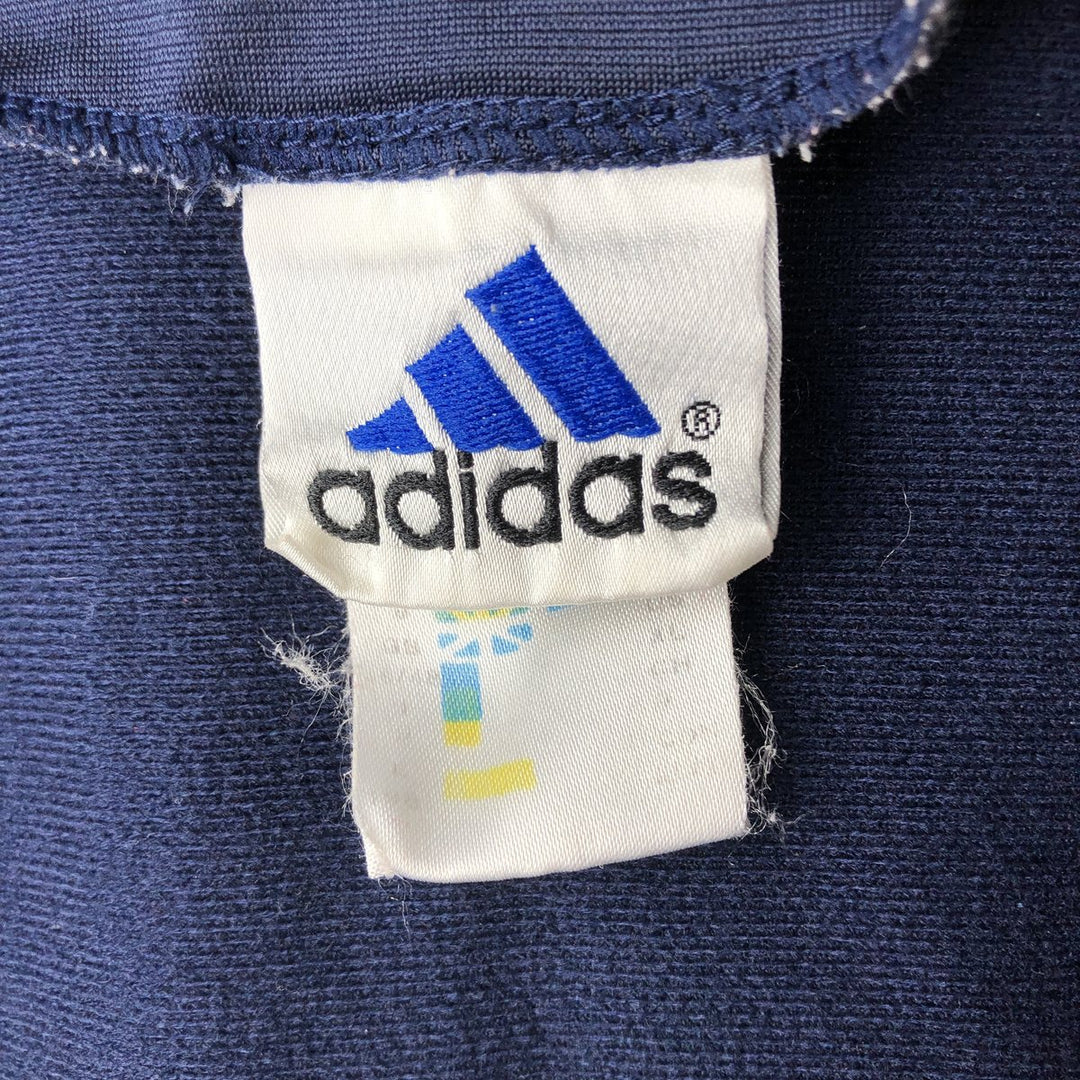 Vintage 90'S adidas Trefoil logo back logo jersey track jacket, men's size XL polyester navy blue type Vintage Second Hand
