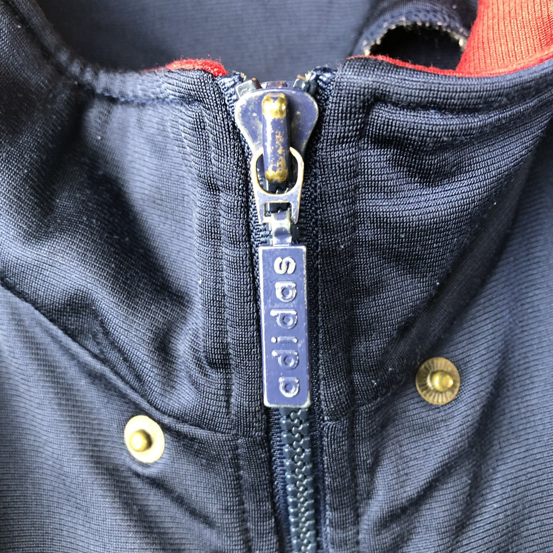 Vintage 90'S adidas Trefoil logo back logo jersey track jacket, men's size XL polyester navy blue type Vintage Second Hand