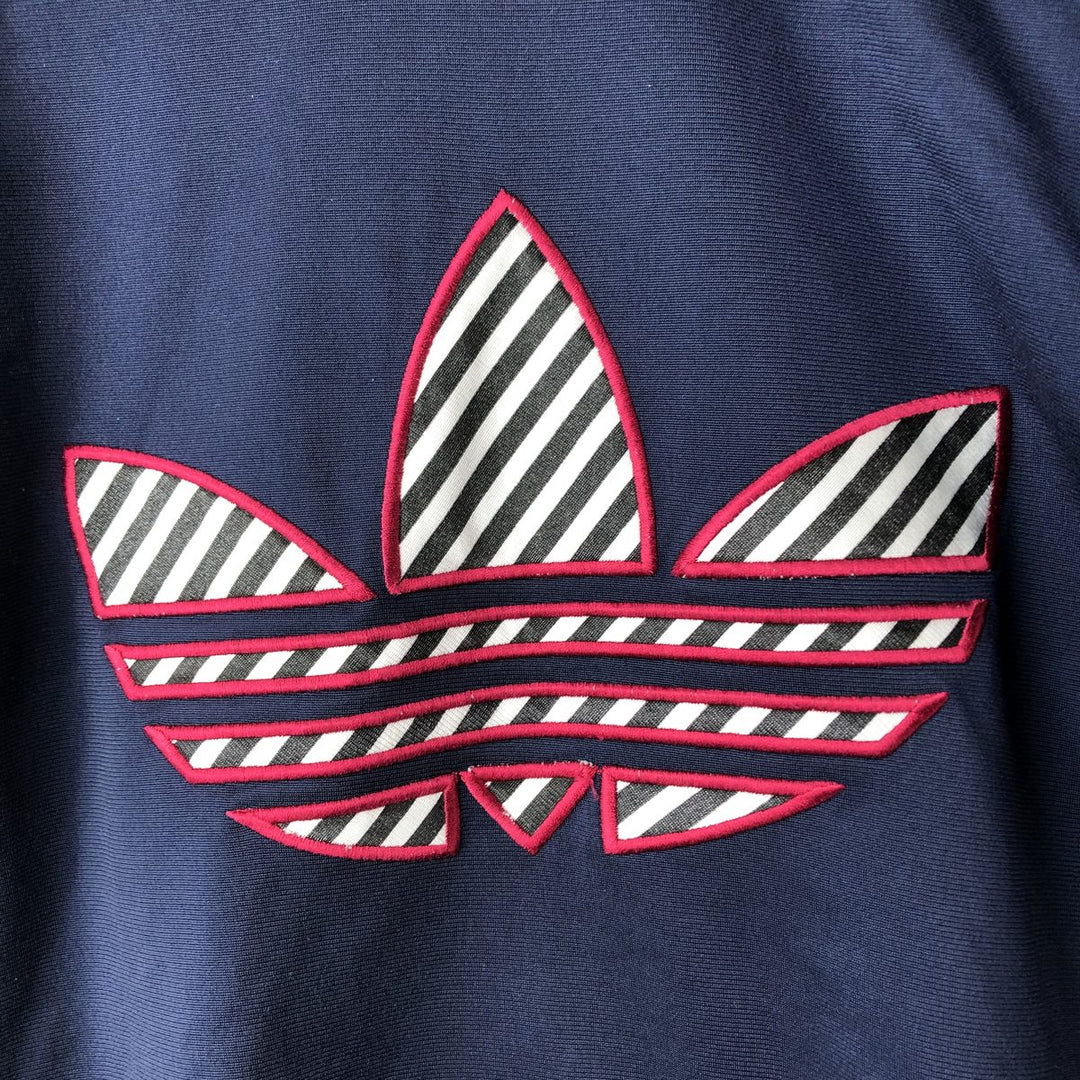 Vintage 90'S adidas Trefoil logo back logo jersey track jacket, men's size XL polyester navy blue type Vintage Second Hand