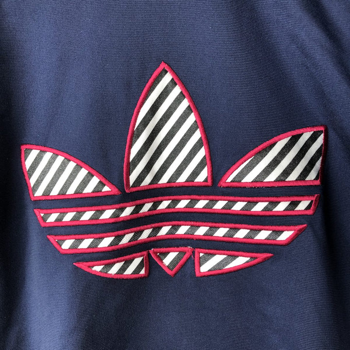 Vintage 90'S adidas Trefoil logo back logo jersey track jacket, men's size XL polyester navy blue type Vintage Second Hand