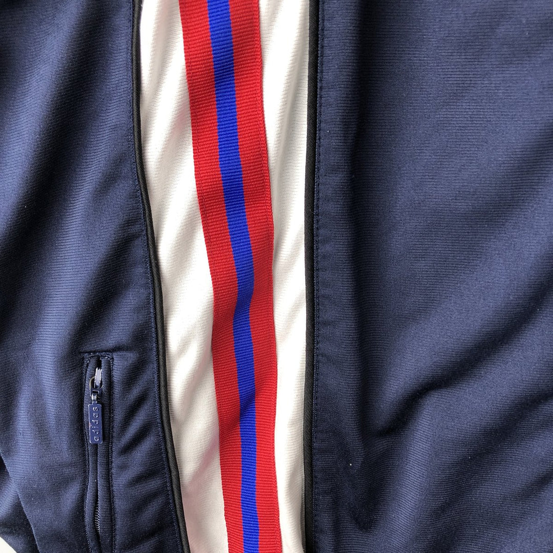 Vintage 90'S adidas Trefoil logo back logo jersey track jacket, men's size XL polyester navy blue type Vintage Second Hand