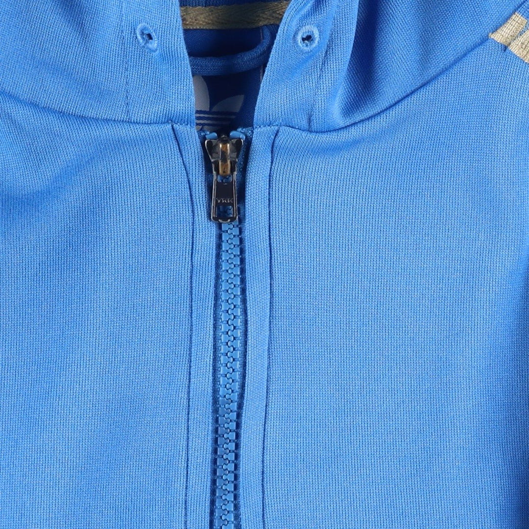 Adidas Originals Jersey Hoodie Track Jacket, Men's XL polyester Blue type light blue Vintage Second Hand
