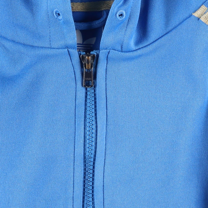 Adidas Originals Jersey Hoodie Track Jacket, Men's XL polyester Blue type light blue Vintage Second Hand