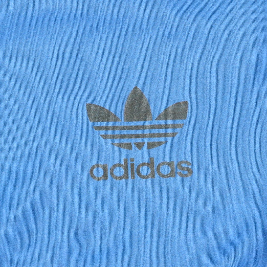 Adidas Originals Jersey Hoodie Track Jacket, Men's XL polyester Blue type light blue Vintage Second Hand