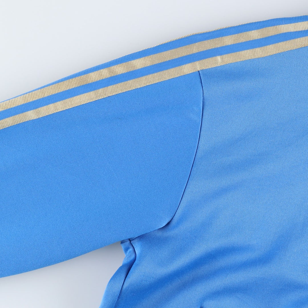 Adidas Originals Jersey Hoodie Track Jacket, Men's XL polyester Blue type light blue Vintage Second Hand