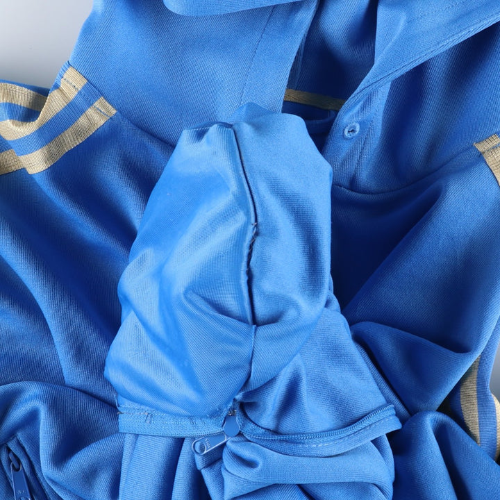 Adidas Originals Jersey Hoodie Track Jacket, Men's XL polyester Blue type light blue Vintage Second Hand