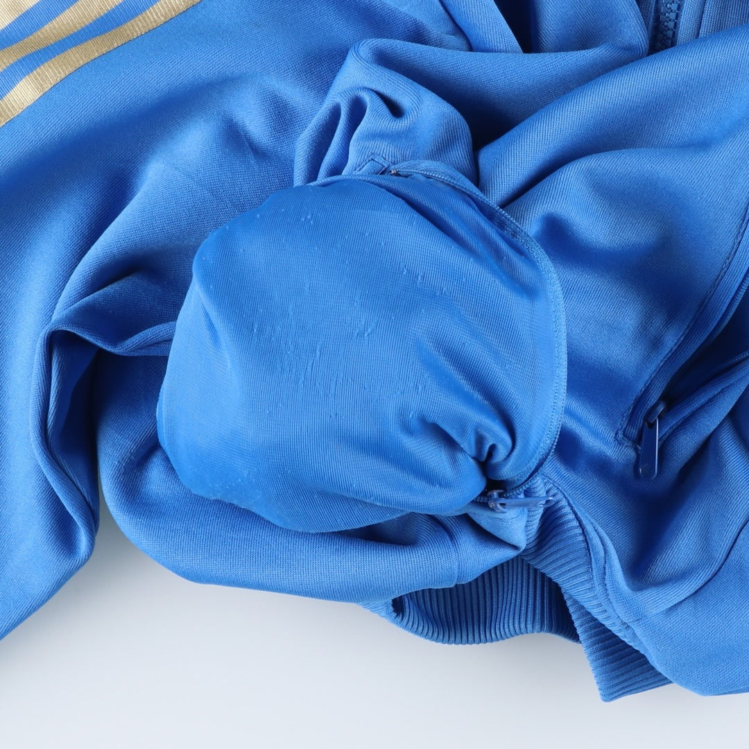 Adidas Originals Jersey Hoodie Track Jacket, Men's XL polyester Blue type light blue Vintage Second Hand