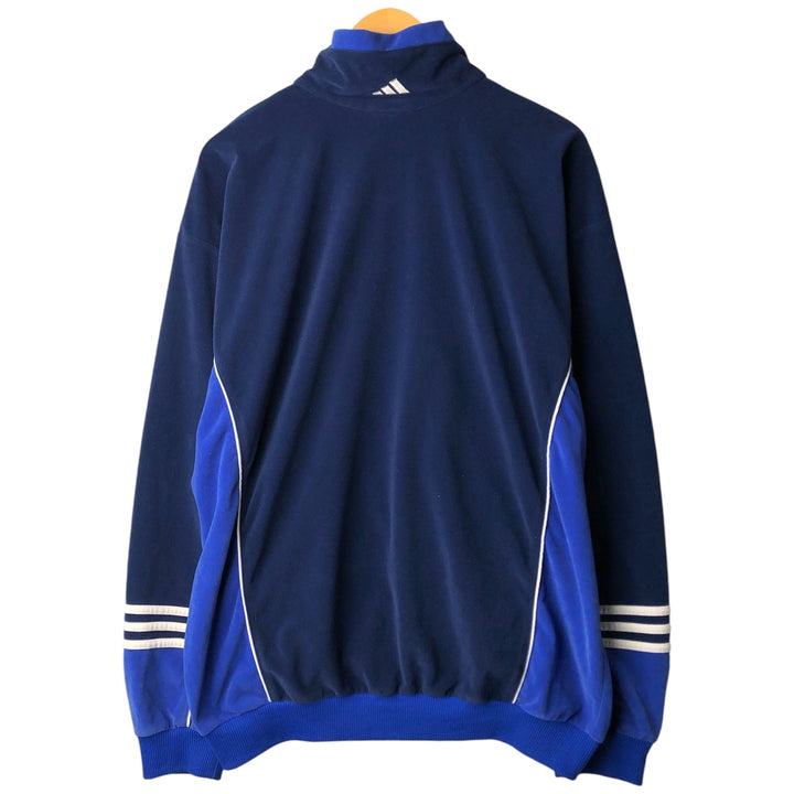 Vintage 90'S Adidas Velour Jersey Track Jacket, Men's Size XL polyester navy blue type Vintage Second Hand