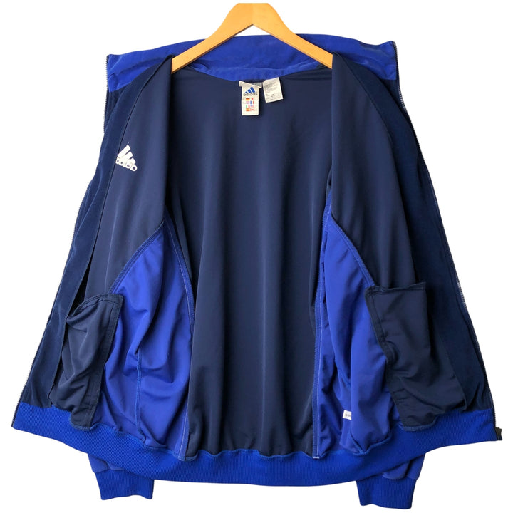 Vintage 90'S Adidas Velour Jersey Track Jacket, Men's Size XL polyester navy blue type Vintage Second Hand