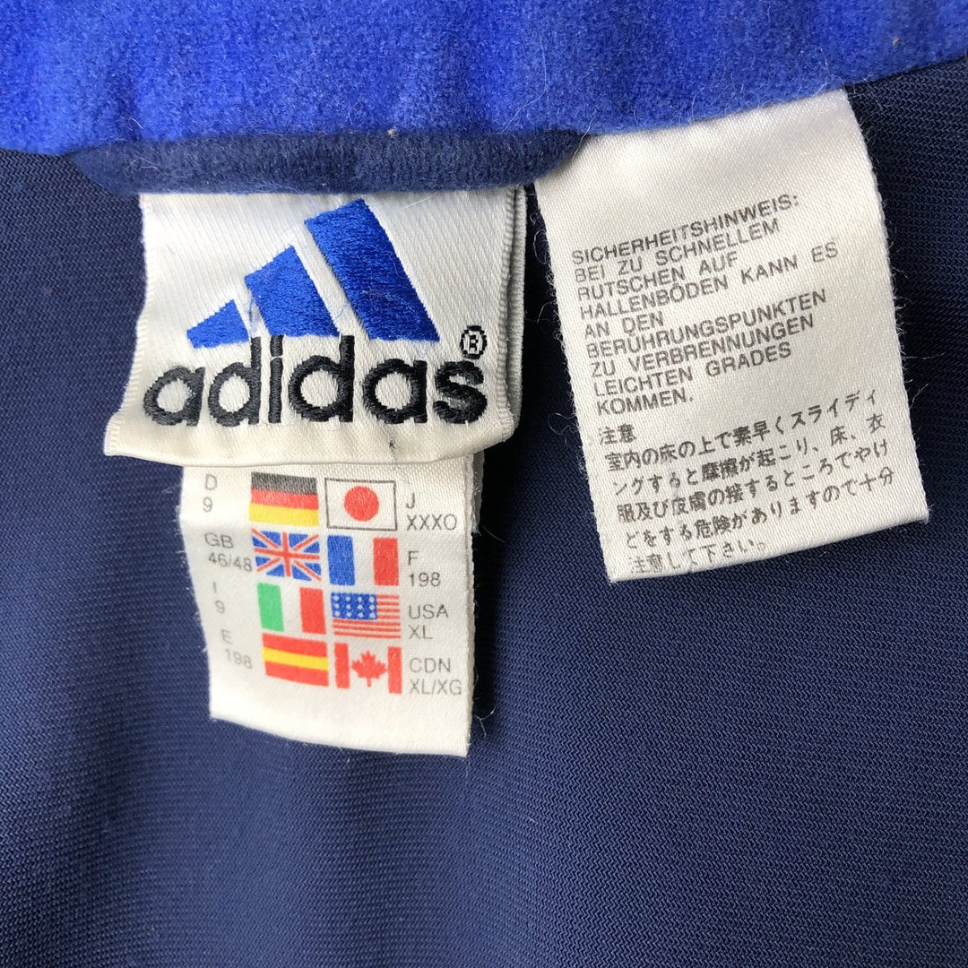 Vintage 90'S Adidas Velour Jersey Track Jacket, Men's Size XL polyester navy blue type Vintage Second Hand