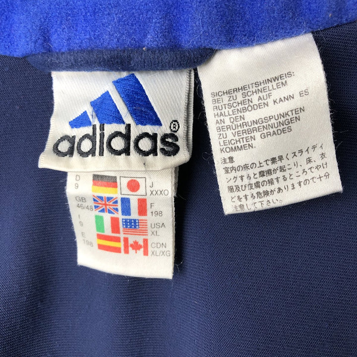 Vintage 90'S Adidas Velour Jersey Track Jacket, Men's Size XL polyester navy blue type Vintage Second Hand