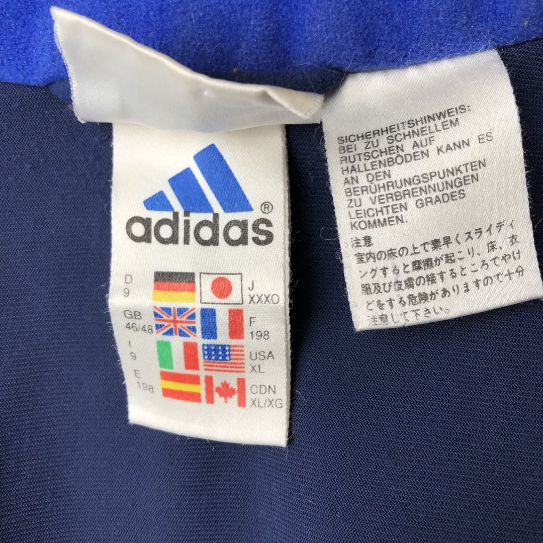 Vintage 90'S Adidas Velour Jersey Track Jacket, Men's Size XL polyester navy blue type Vintage Second Hand