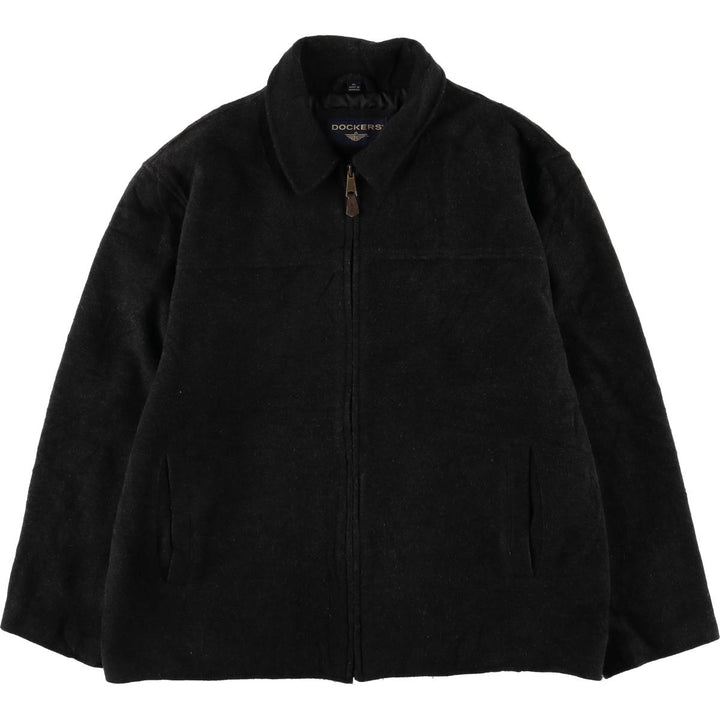 Dockers padded wool sports jacket, men's size XL wool black type Vintage Second Hand