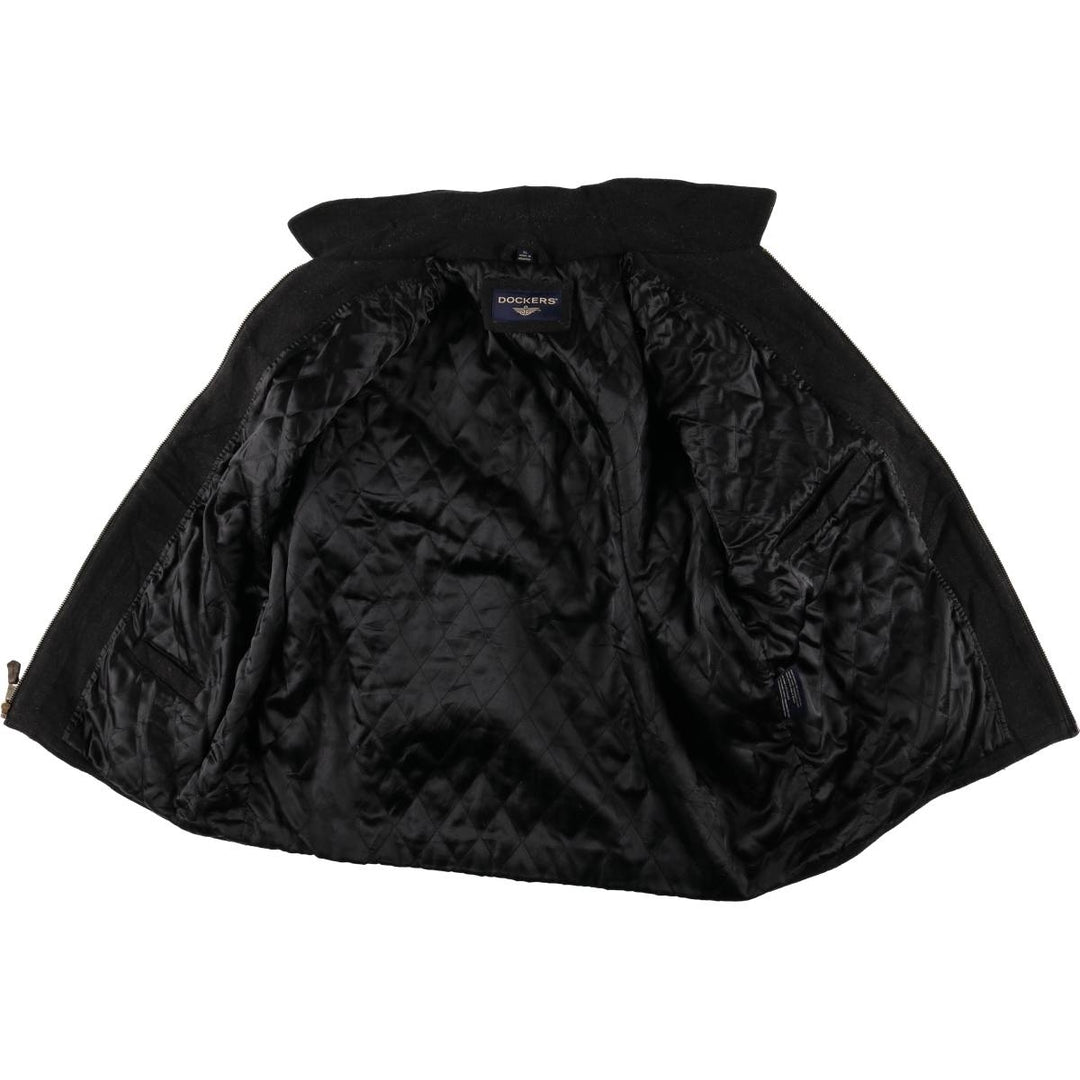 Dockers padded wool sports jacket, men's size XL wool black type Vintage Second Hand