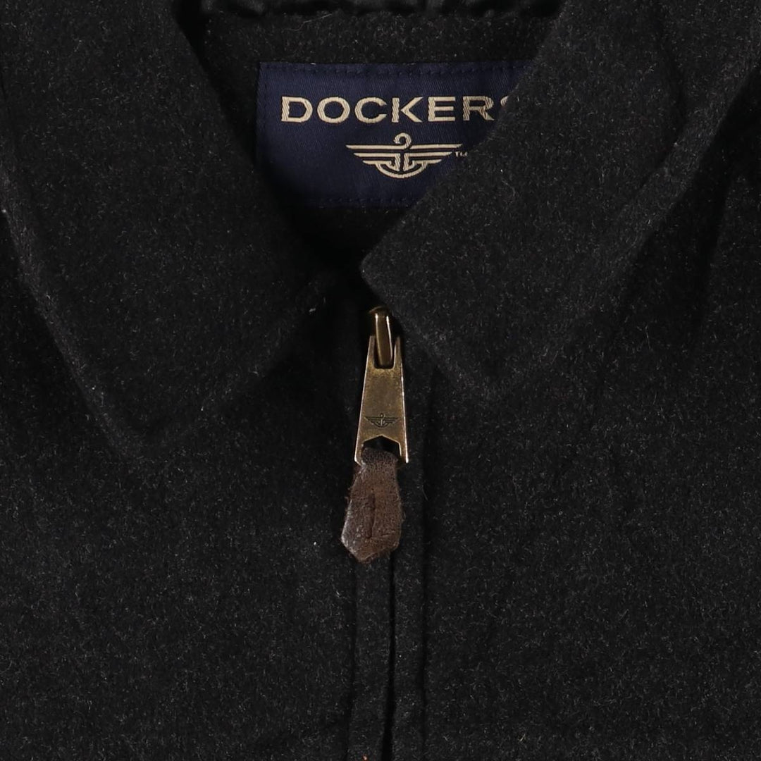 Dockers padded wool sports jacket, men's size XL wool black type Vintage Second Hand