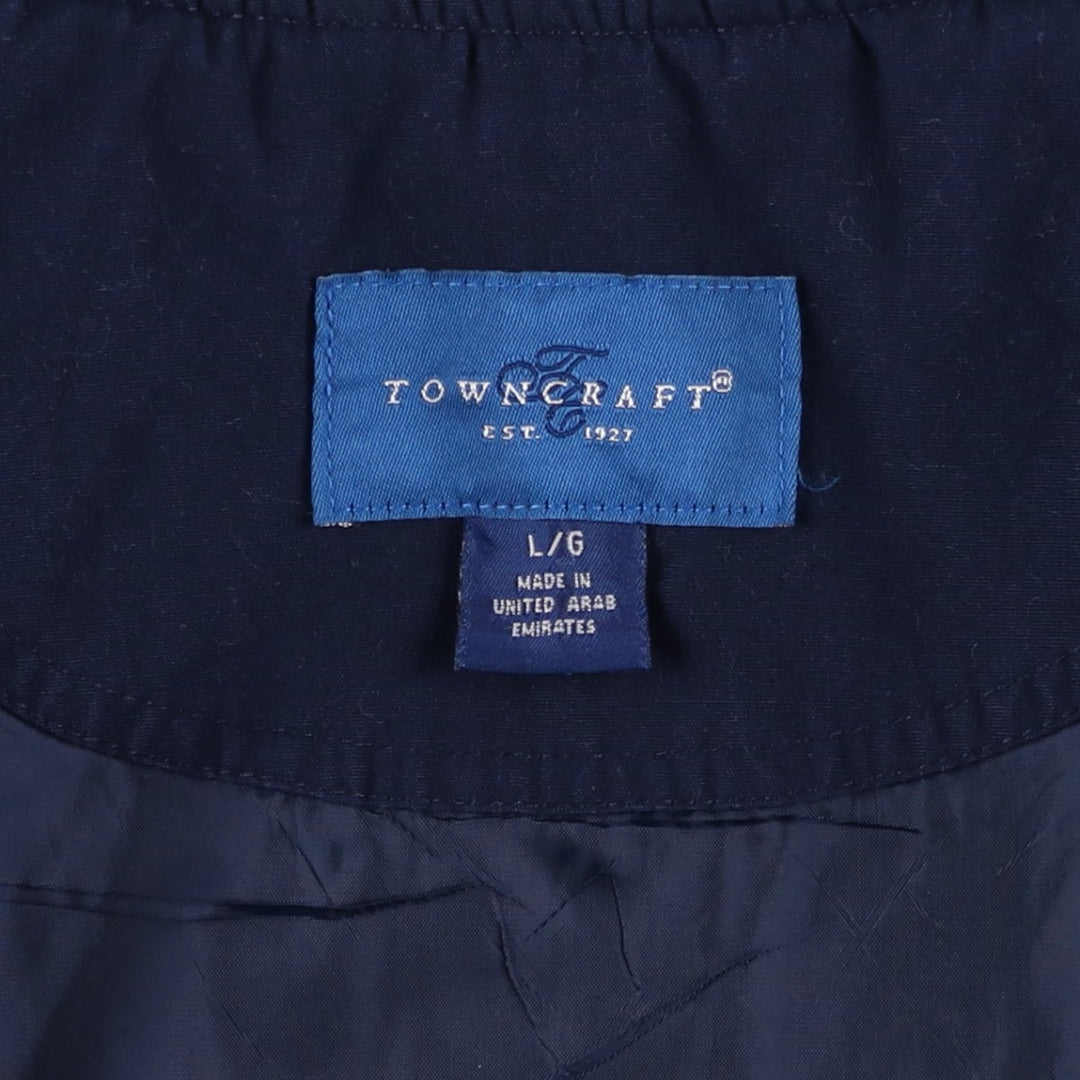 Vintage 80s-90'S Town Craft Derby Jacket with Cup Shoulder Strap, Men's Size L cotton navy blue type Vintage Second Hand