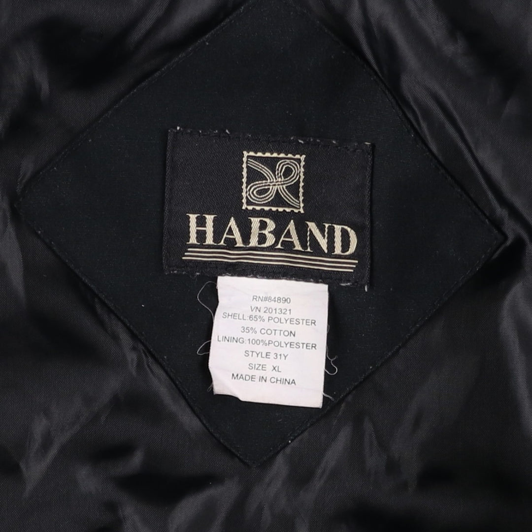 90s-00'S HABAND Derby Jacket, Cup Shoulder, Men's, Size XL, Vintage polyester black type Vintage Second Hand