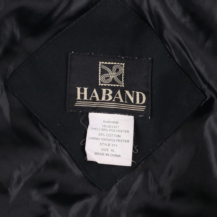 90s-00'S HABAND Derby Jacket, Cup Shoulder, Men's, Size XL, Vintage polyester black type Vintage Second Hand