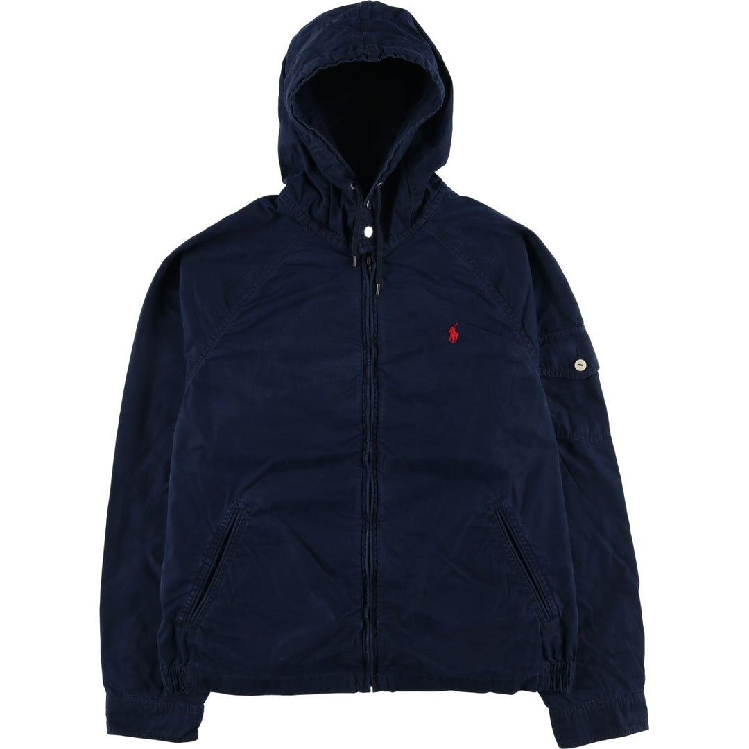 Ralph Lauren POLO RALPH LAUREN cotton hoodie, men's XL size cotton navy blue type Vintage Second Hand