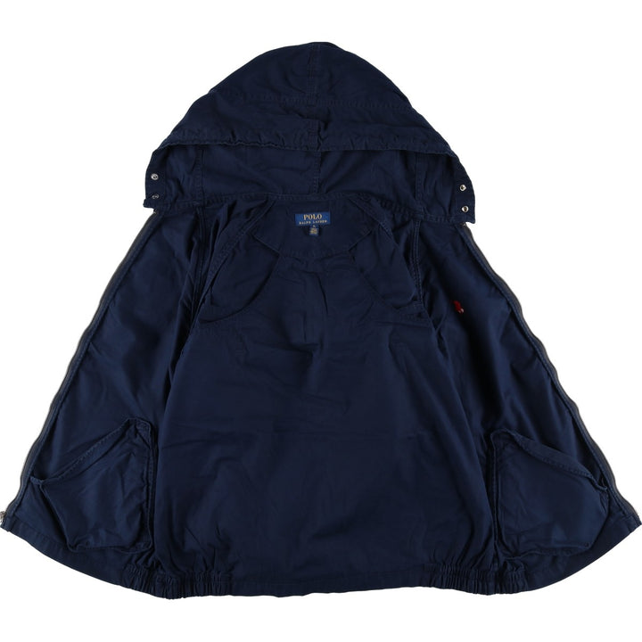 Ralph Lauren POLO RALPH LAUREN cotton hoodie, men's XL size cotton navy blue type Vintage Second Hand