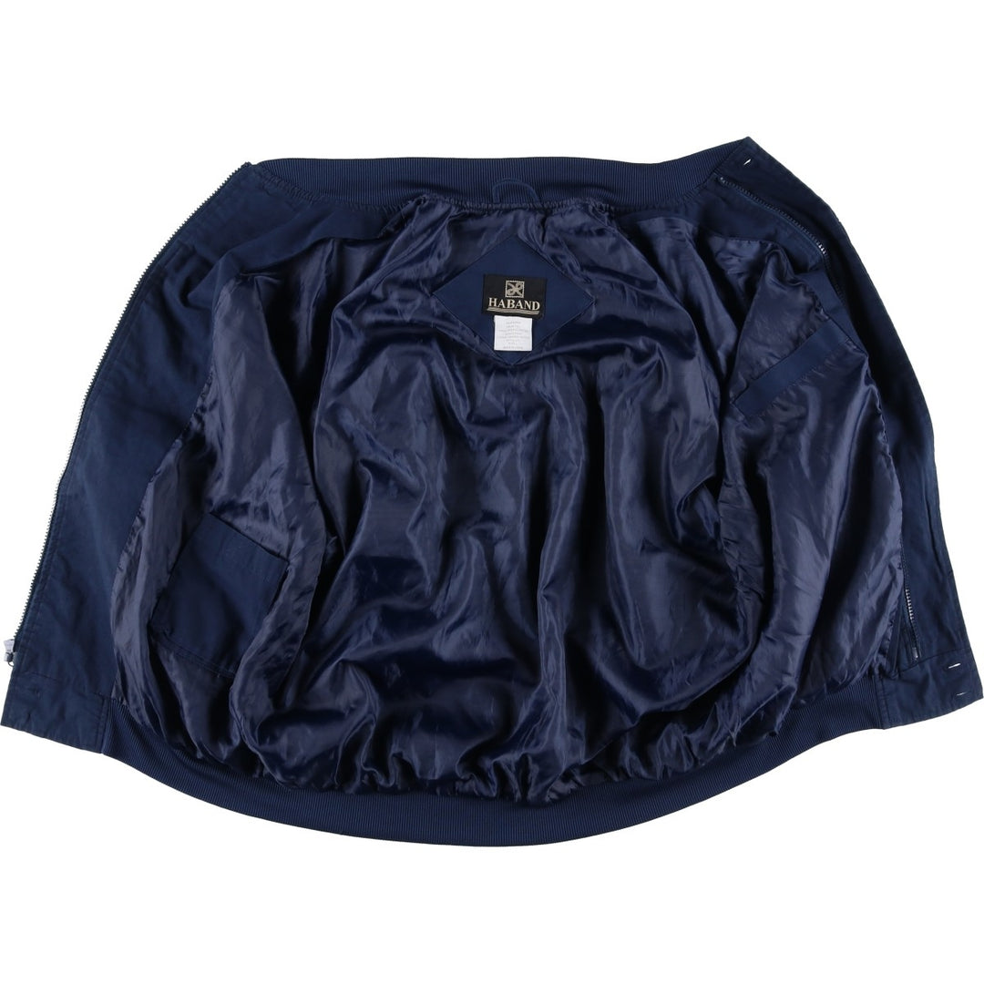 90s-00'S HABAND Derby Jacket, Cup Shoulder, Men's, Size L, Vintage polyester navy blue type Vintage Second Hand
