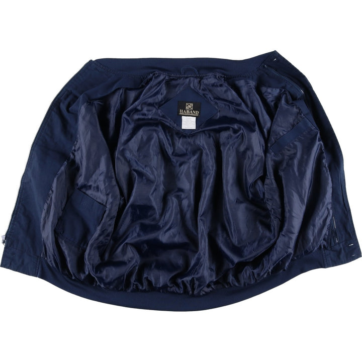 90s-00'S HABAND Derby Jacket, Cup Shoulder, Men's, Size L, Vintage polyester navy blue type Vintage Second Hand