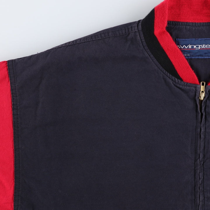 Vintage 90'S Swingstar Budweiser Advertising Back Logo Cotton Blouson, Made in USA, Men's Size L unclear navy blue type Vintage Second Hand