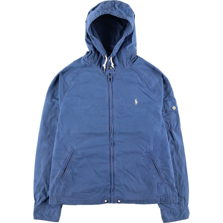 Ralph Lauren POLO by Ralph Lauren cotton hoodie, men's size XL cotton blue type Vintage Second Hand