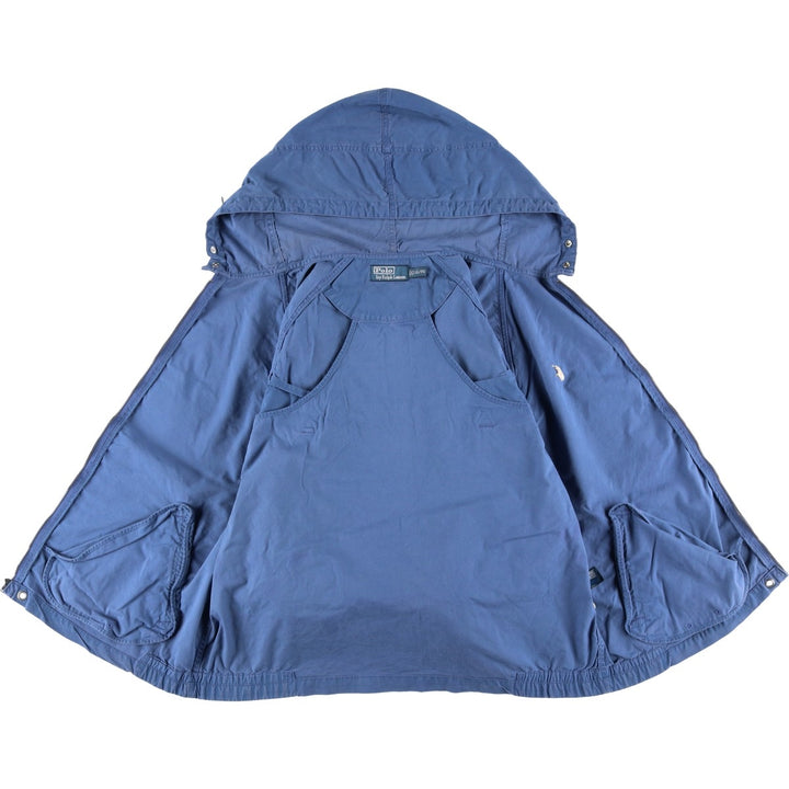Ralph Lauren POLO by Ralph Lauren cotton hoodie, men's size XL cotton blue type Vintage Second Hand