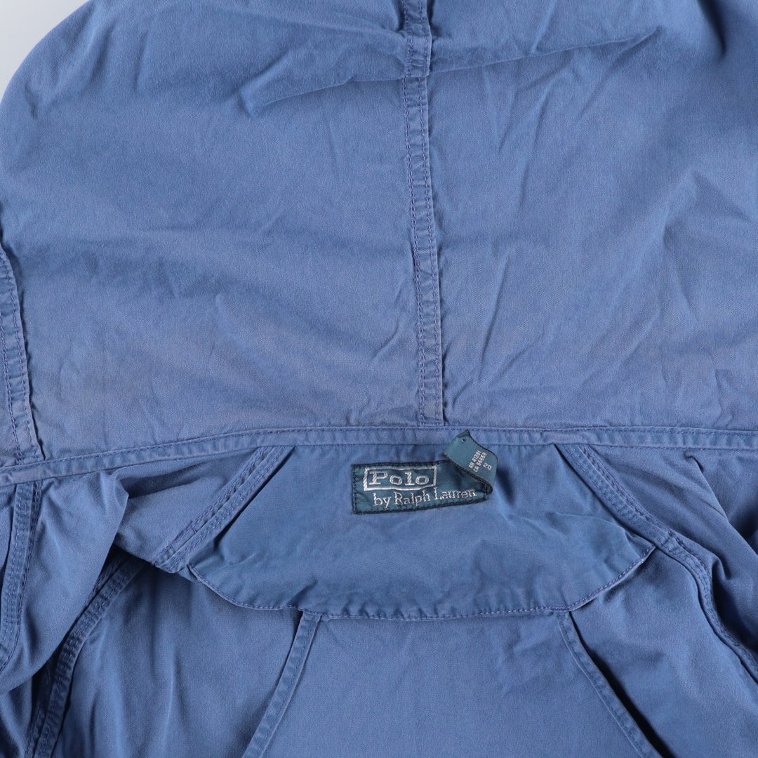 Ralph Lauren POLO by Ralph Lauren cotton hoodie, men's size XL cotton blue type Vintage Second Hand
